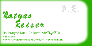 matyas reiser business card